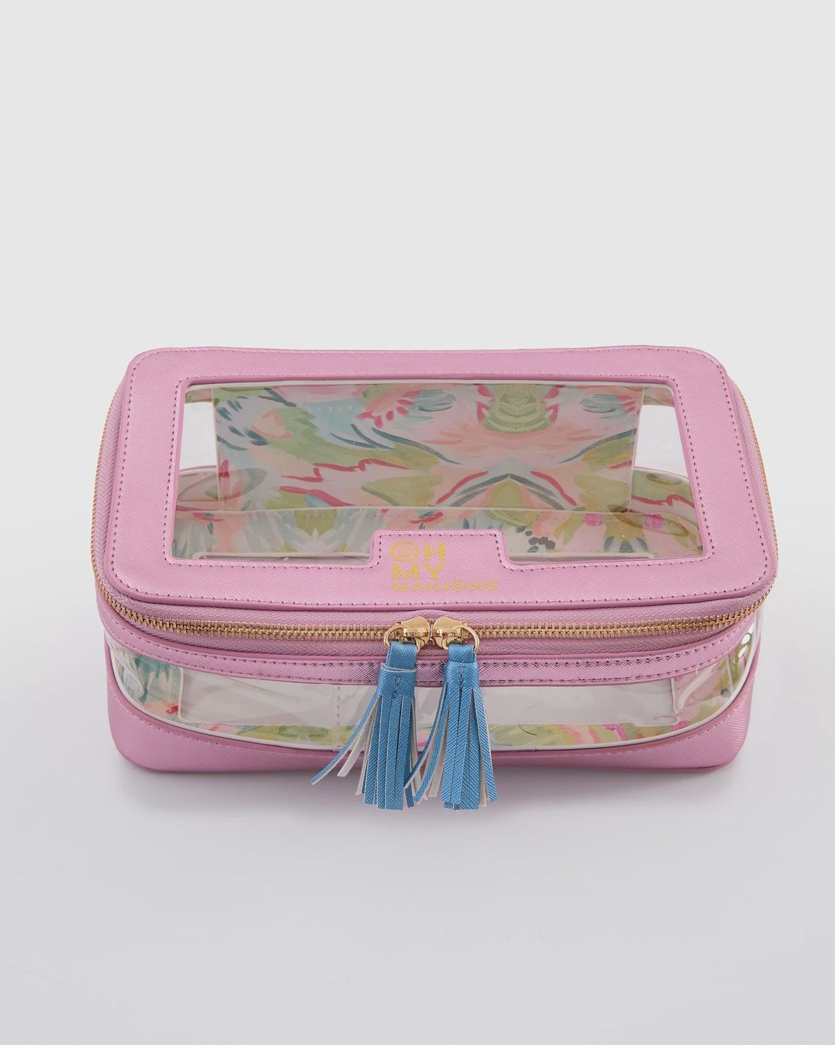 Metallic Light Pink Tile Storage Bag