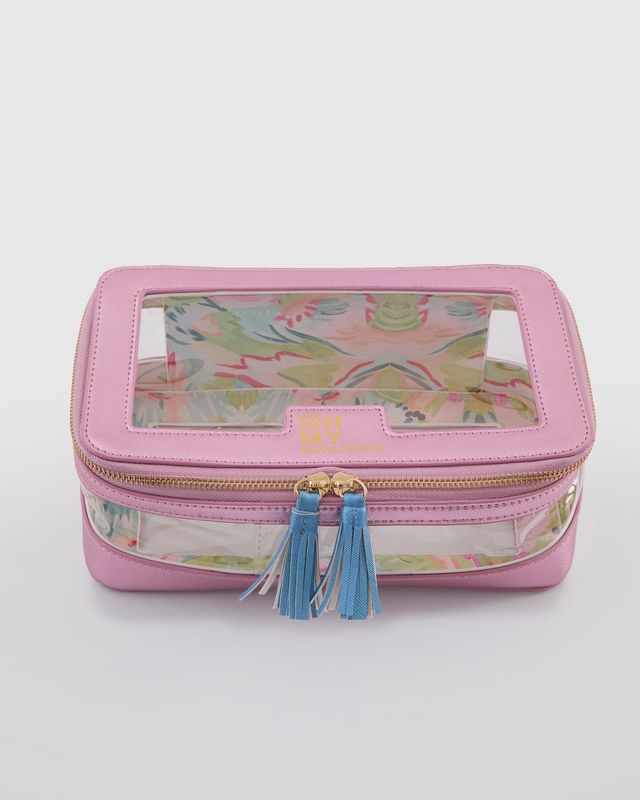 Metallic Light Pink Tile Storage Bag
