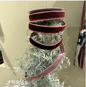 Velvet Met. Burgundy 1"