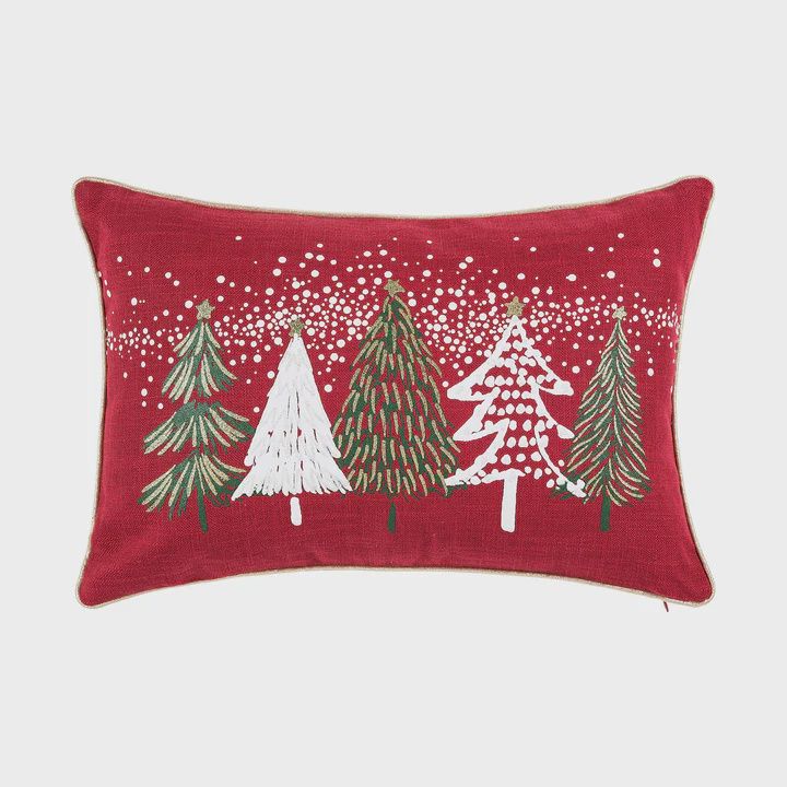13" x 20" Snowy Tree Pillow