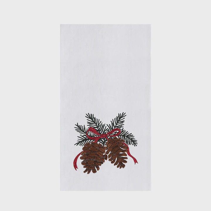 Pinecones &amp; Bow Towel