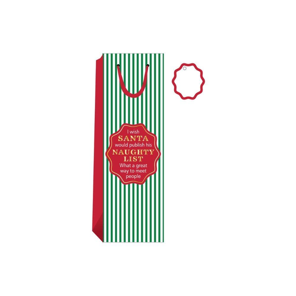 Naughty List- Wine Bag
