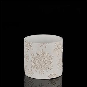 5" CEMENT SNOWFLAKE PLANTER
