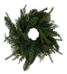 16" MIXED PINE WREATH
