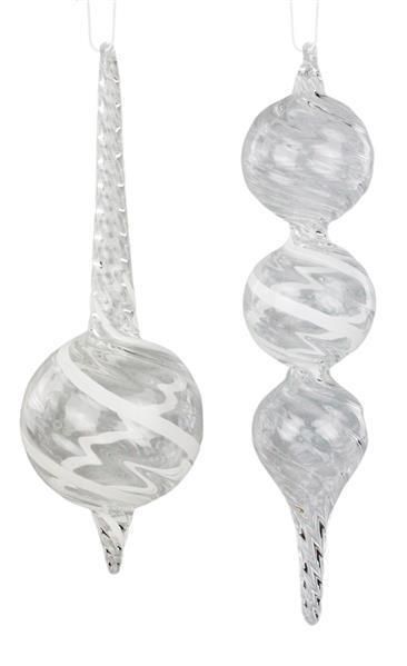 10" GLASS SWIRL FINIALS