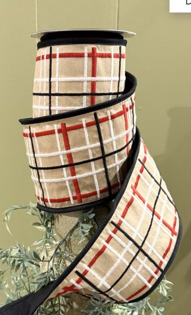 Tan/Red Plaid