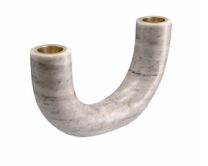 Marble Double Candleholder, Desert Beige