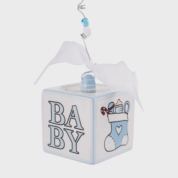 Blue Baby's 1st Block Orn.