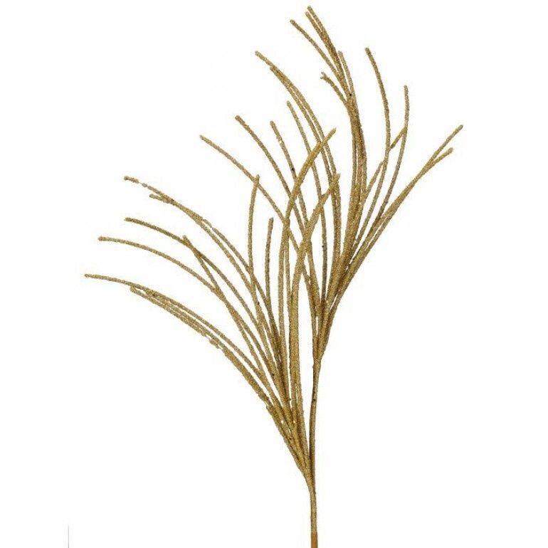 28" GLD BEADED/SEQUIN GRASS SPRAY