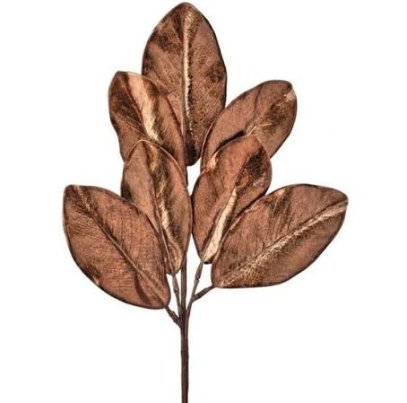 24" GILDED MAGNOLIA LEAF SPRAY