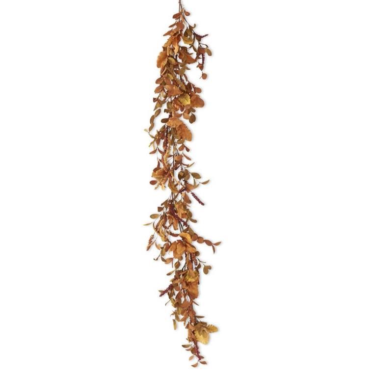 60" Rust &amp; Brown Leaf Garland