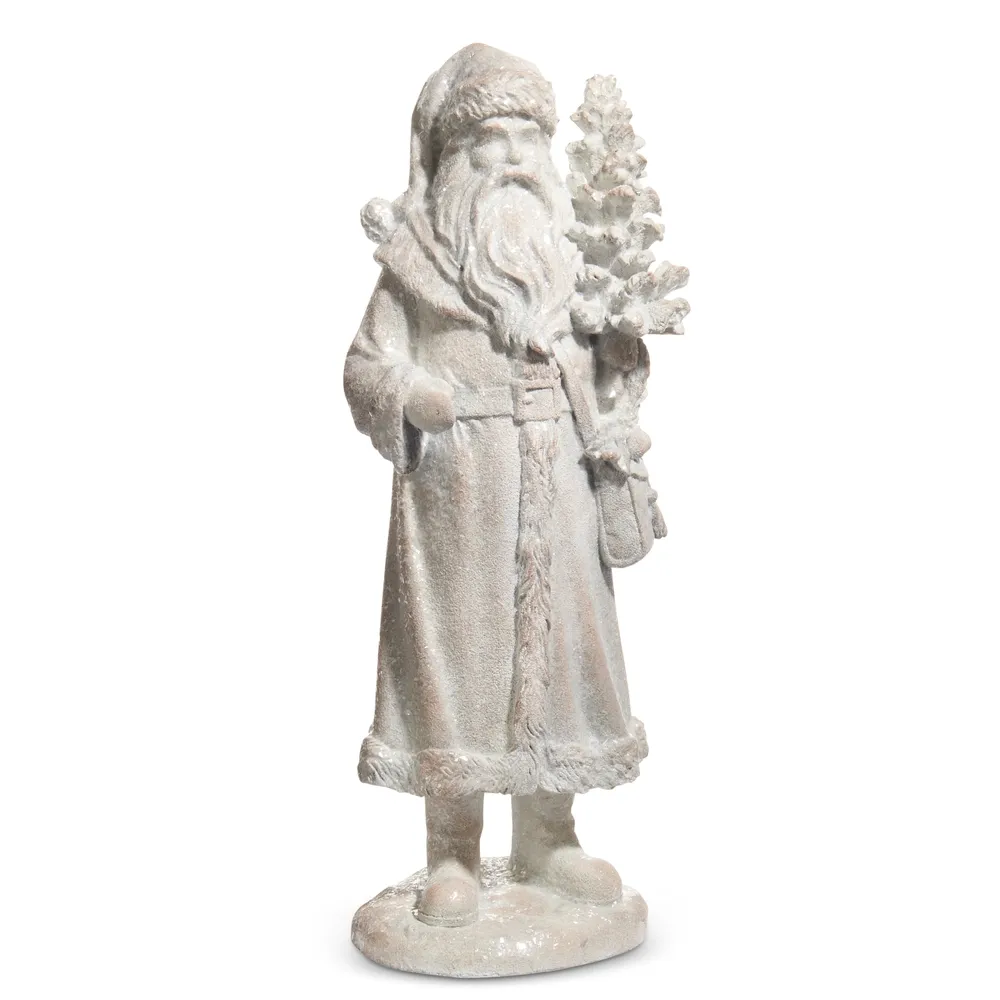 20" Iced Santa w/ Tree