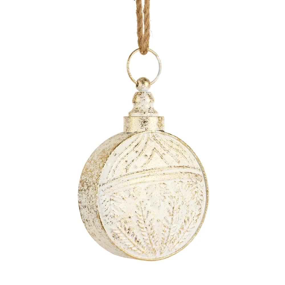 9" Gold Brush Ivory Bell