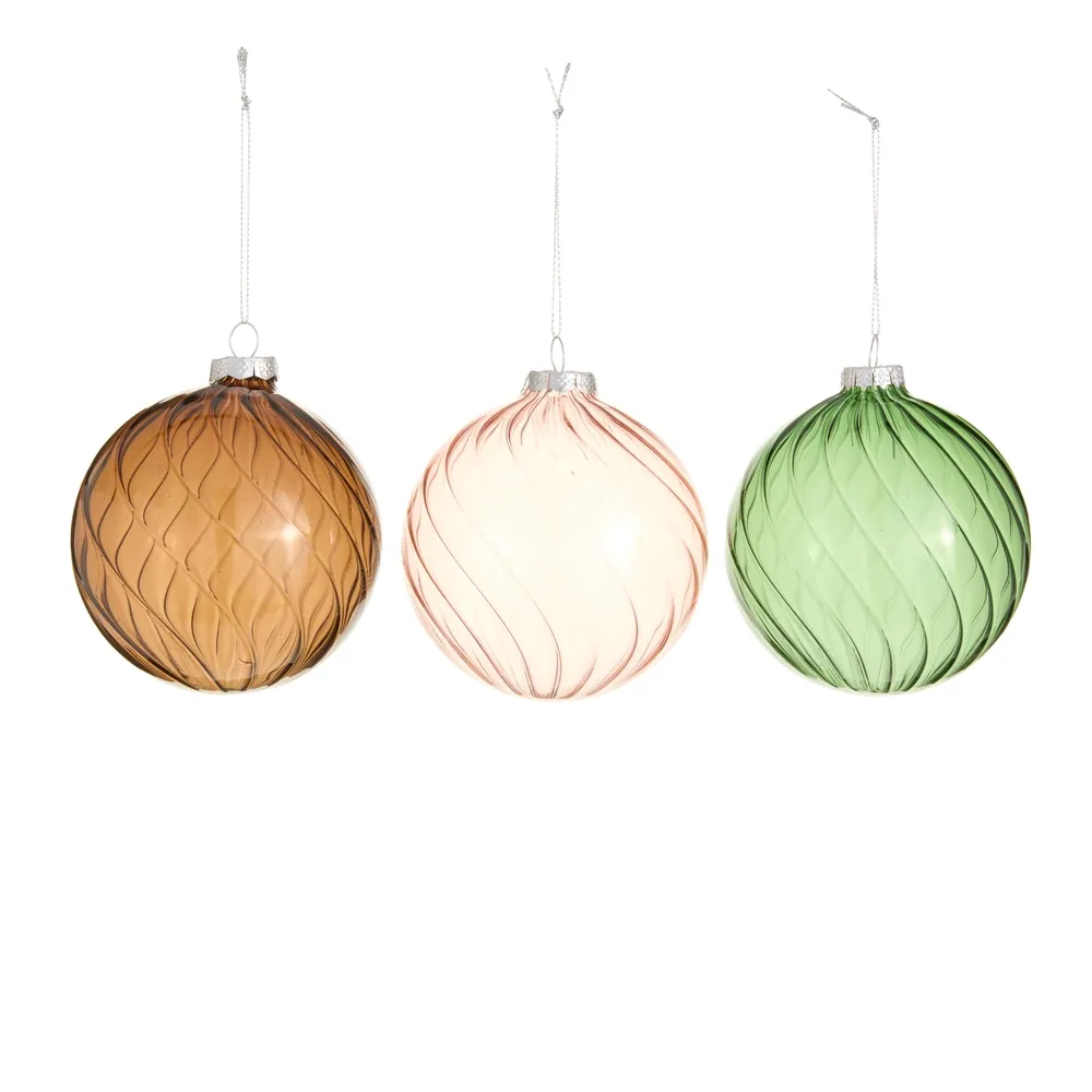Asst. 4" Swirl Tran. Orn