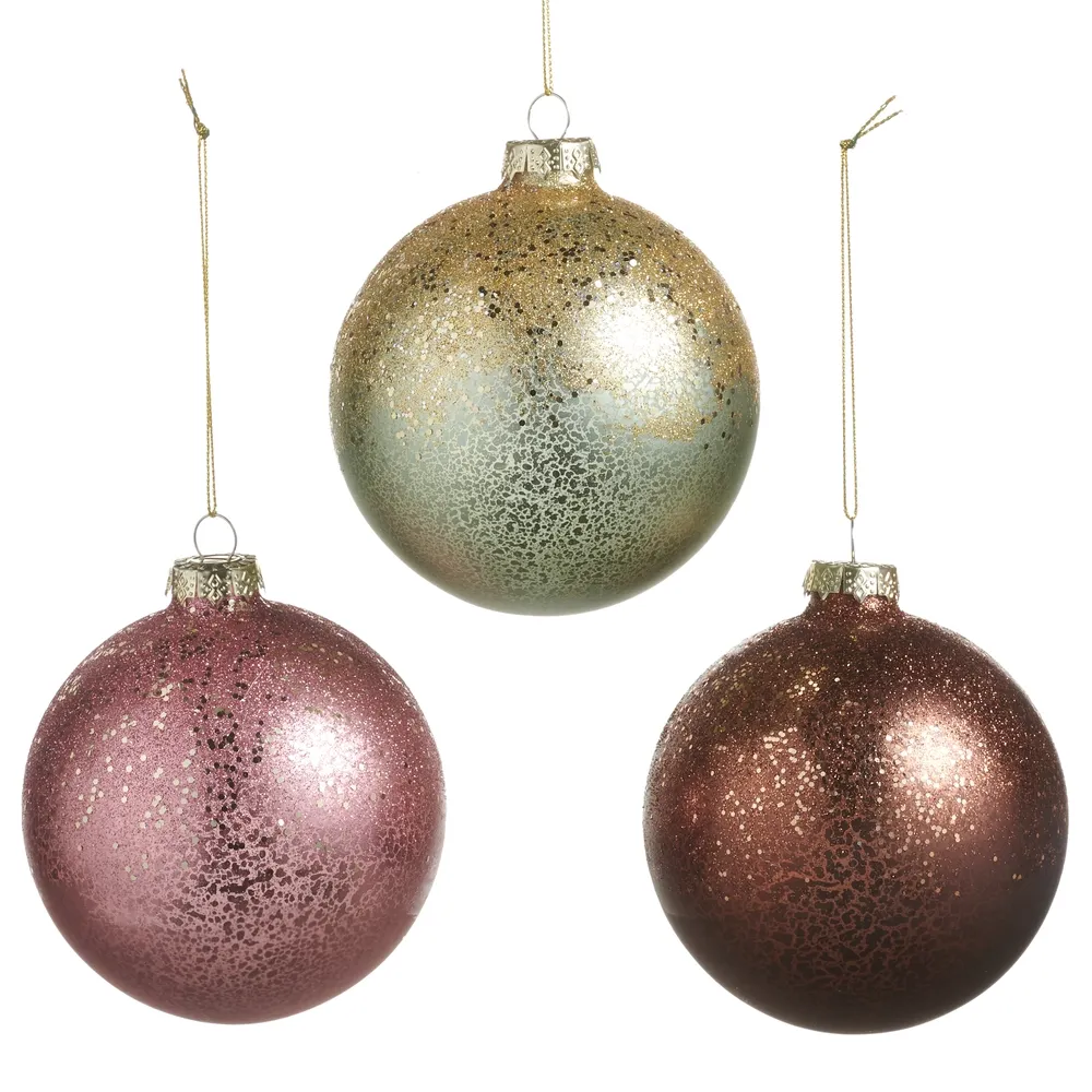 4" Antique Ball Orn