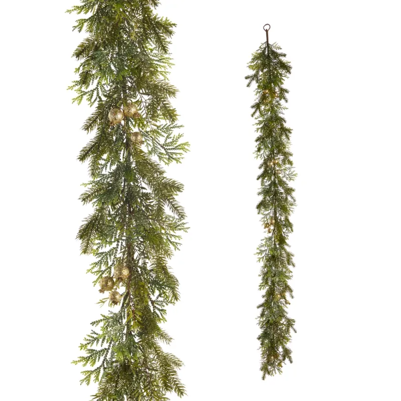 6' Iced White Cedar Garland