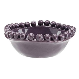 Small Beaded Bowl- Aubergine