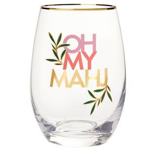 Oh My Mahj Stemless Glass