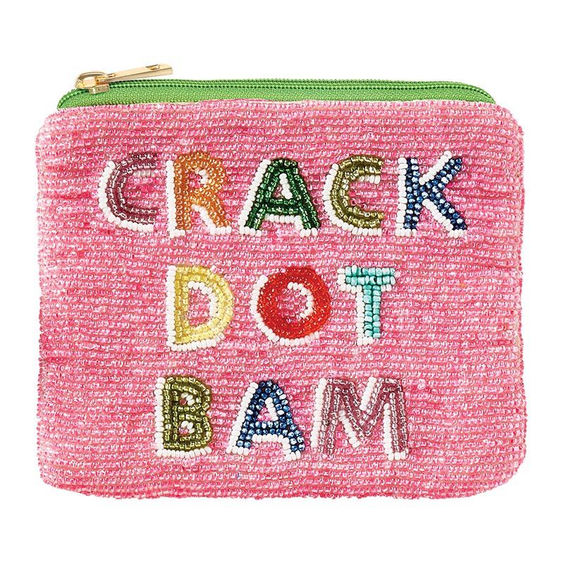 Beaded Pouch- Crack Dot Bam