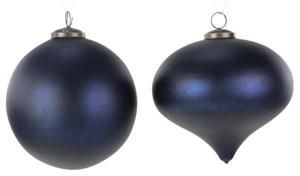 6" RUSTIC BALL/ONI NAVY ORN