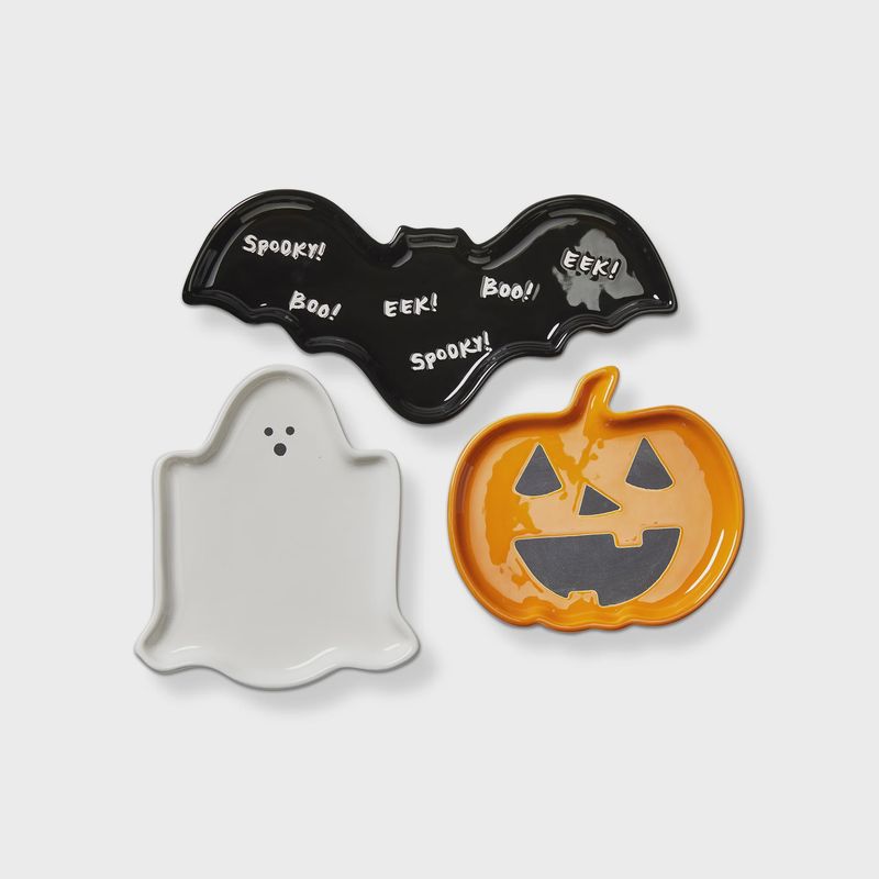 Happy Halloween Appetizer Plate Set of 3