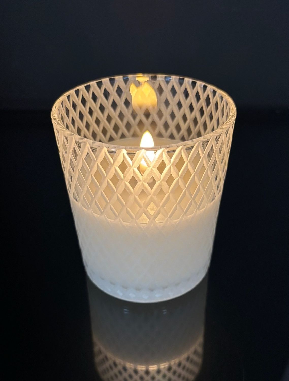 3.25x4" RAD. IVORY TRELLIS