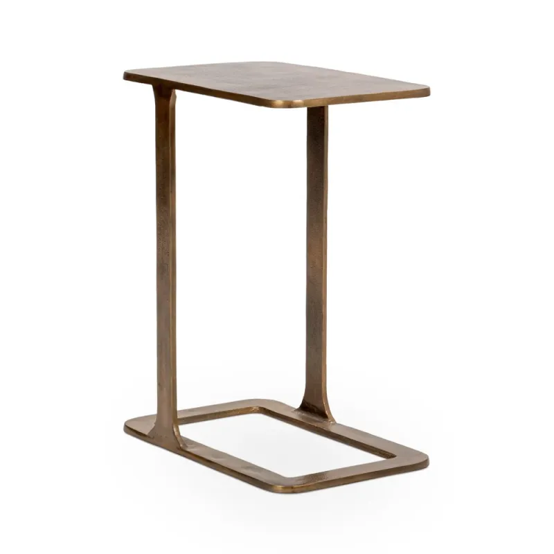 Geanna Accent Table, Antique Brass