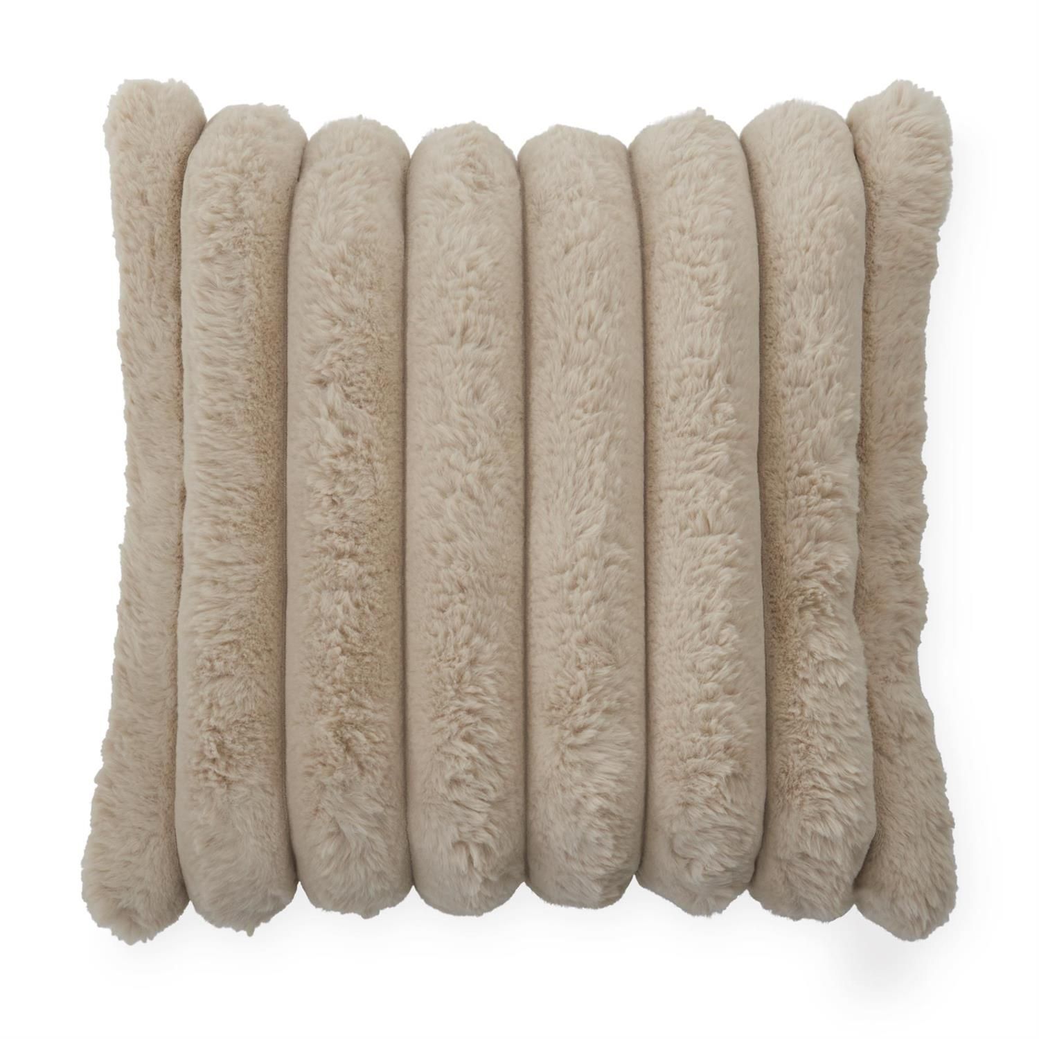 18" Tan Fur Pillow