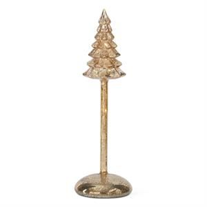 11.5" Gold Glass Tree