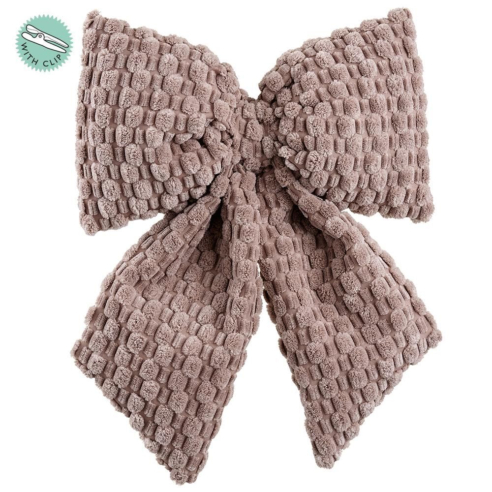 12" Bow w/Clip Taupe