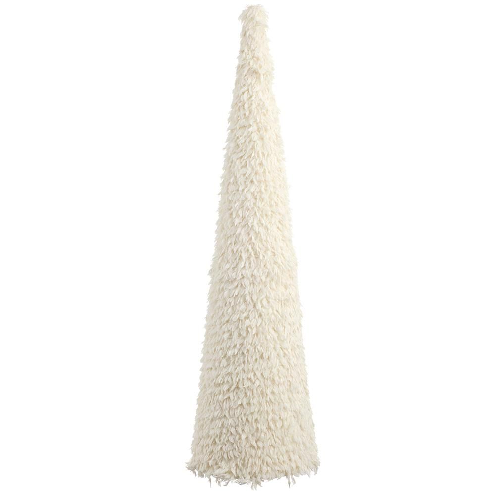 47" Furry Cone White