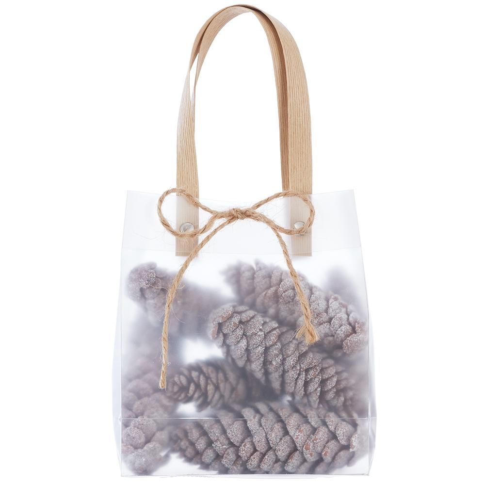 5.5" Snowed Pinecones in Giftbag