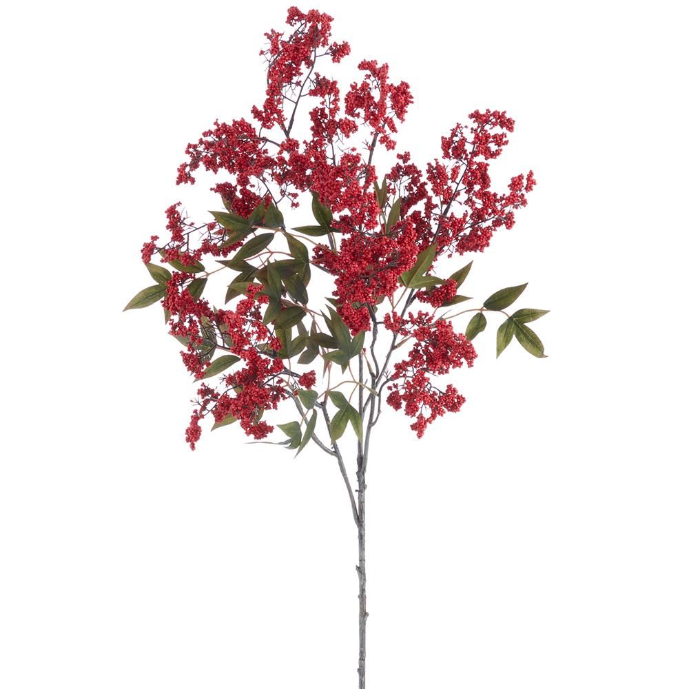 41" Mini Red Berry Spray