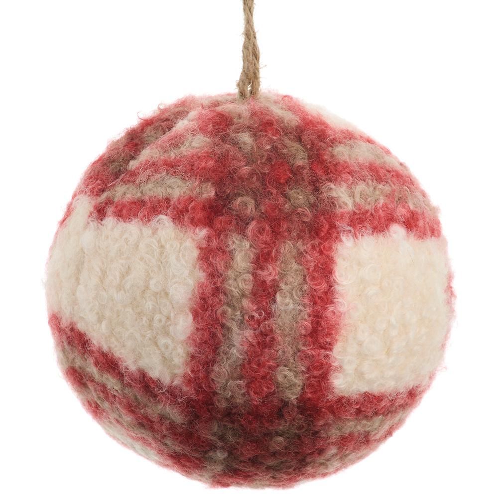 5.5" Plaid Sherpa Orn.