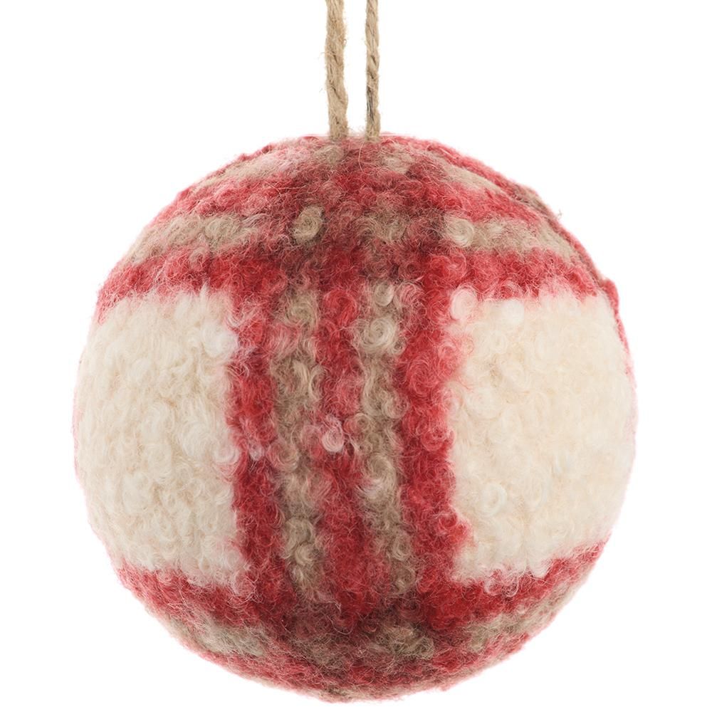 4.75" Red/Wht Sherpa Orn.