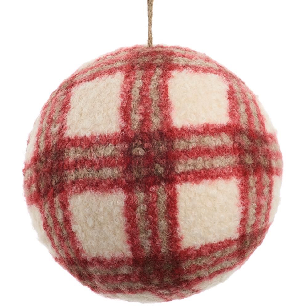10" Red/Wht Sherpa Orn.