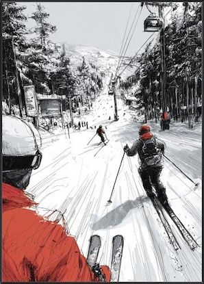 Ski Slope Adventure 30x42"