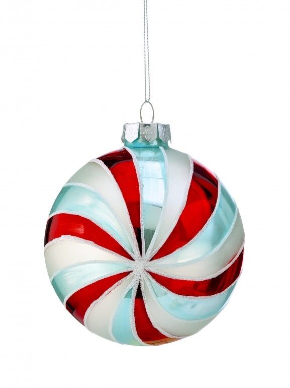 5" Peppermint Swirl Orn.