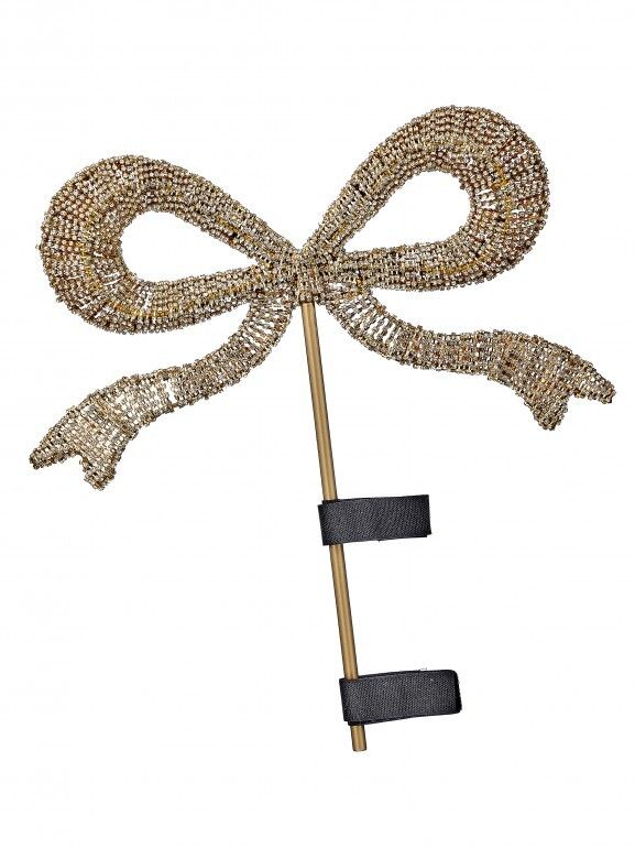 16" PLATINUM JEWEL BOW TOPPER