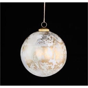 6" Marble Orn- WH