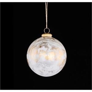 5" Marble Orn- Wh