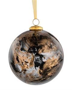 6" Marble Orn- BK