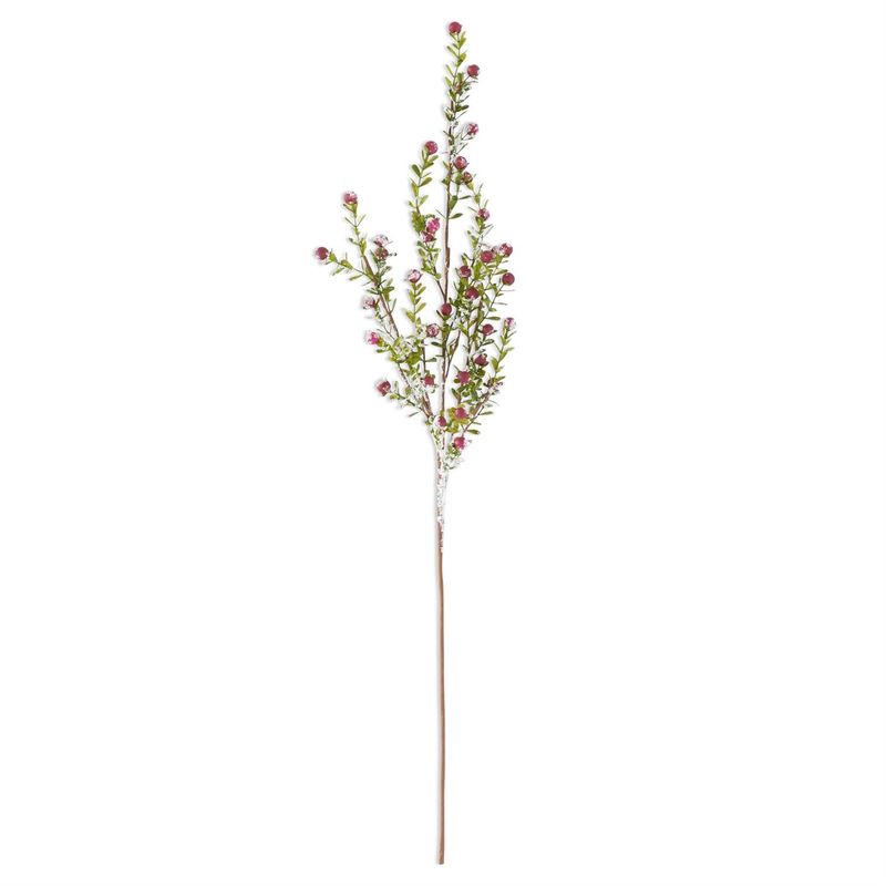30" Glttr Snow Red Berry Stem