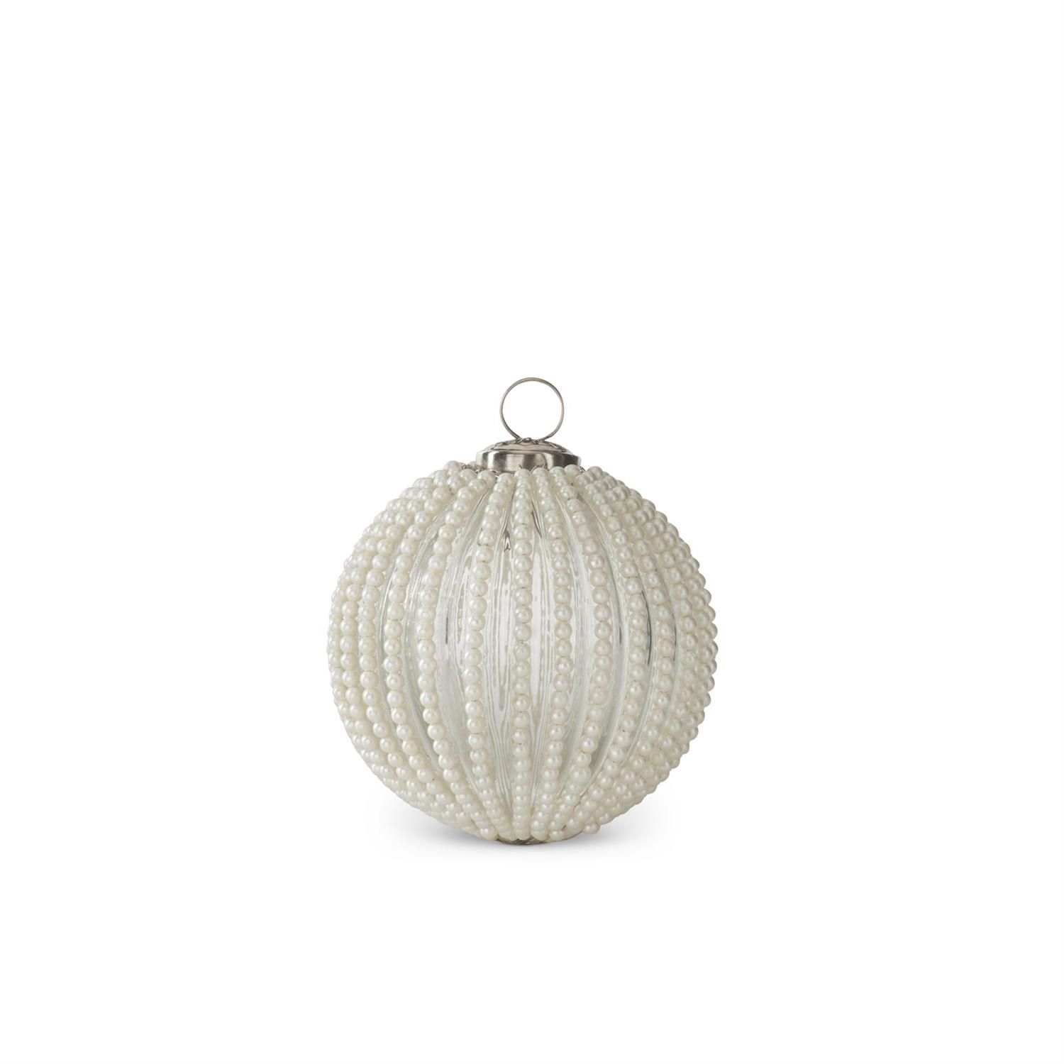4" Beaded Stripes Orn.