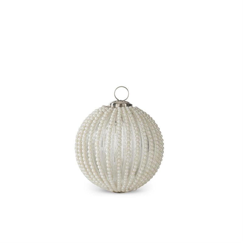 4" Beaded Stripes Orn.