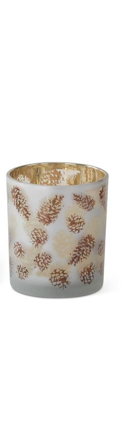 Gold Pinecone Votive Sm