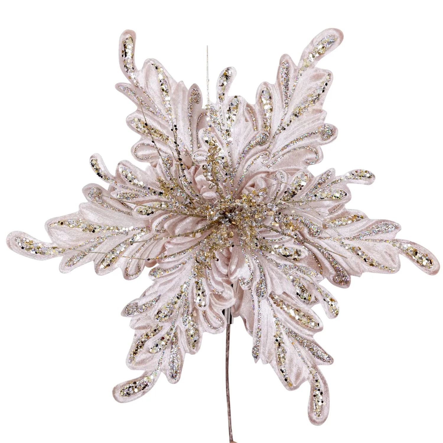 Fancy Floral Clip- Plat.