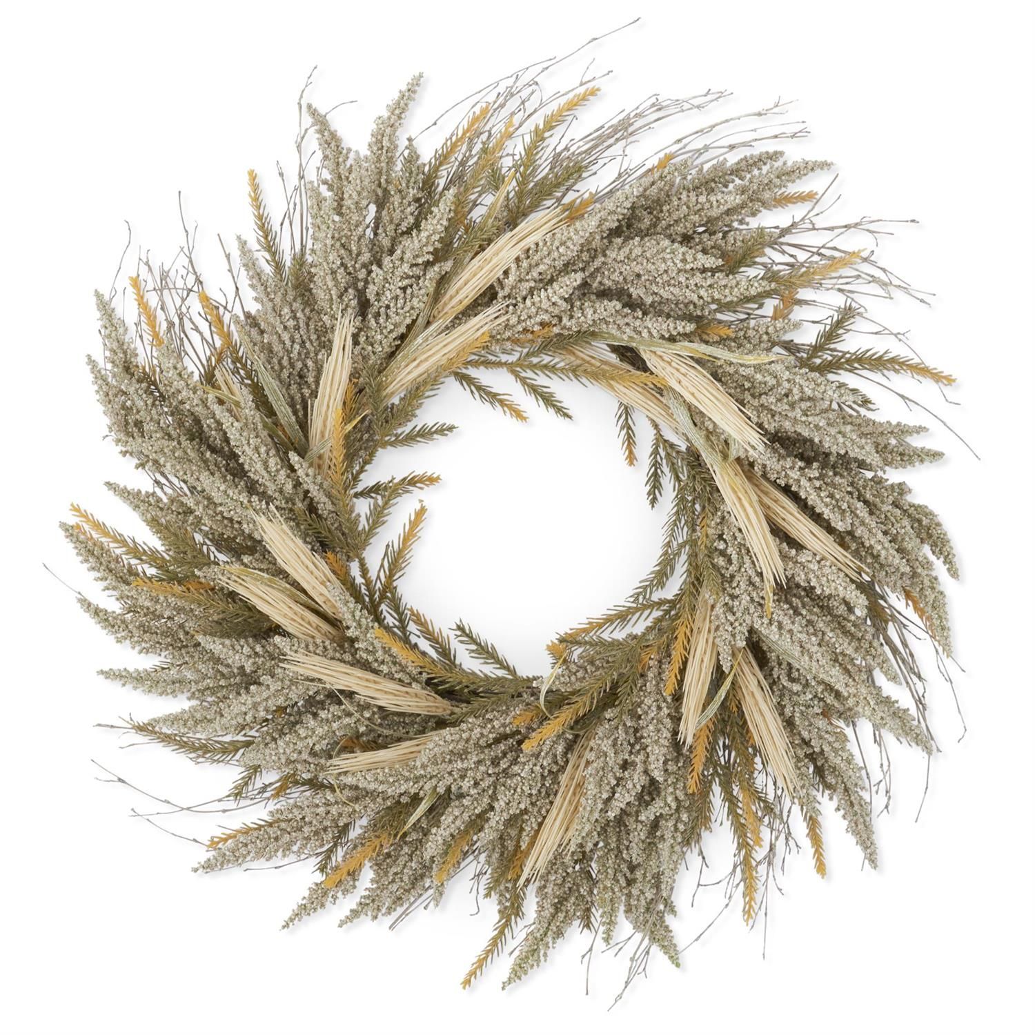 29" Crm Seed/Berry Wreath