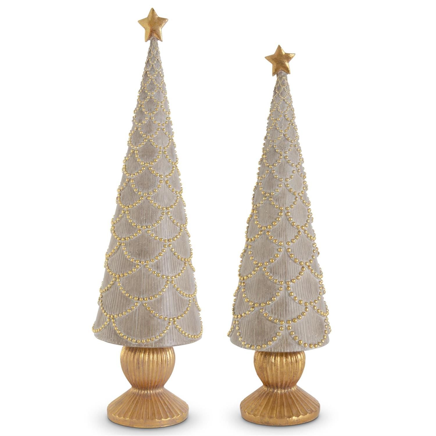 17" Gold Scallop Tree