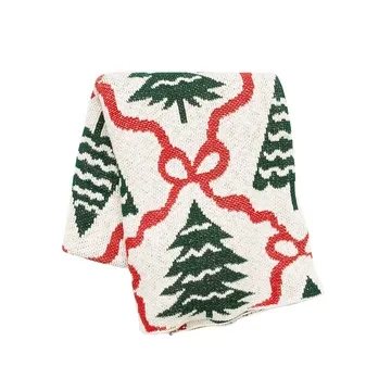 Tree/Bow Knit Throw